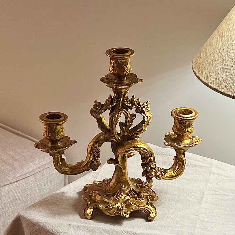 Candle Supplies Luxury - เชิงเทียนสไตล์บาโรกย้อนยุค ของตกแต่งโต๊ะสุดหรู เชิงเทียนสำหรับดินเนอร์สุดโรแมนติก เชิงเทียนสวยหรู อุปกรณ์ตกแต่งสวยงาม