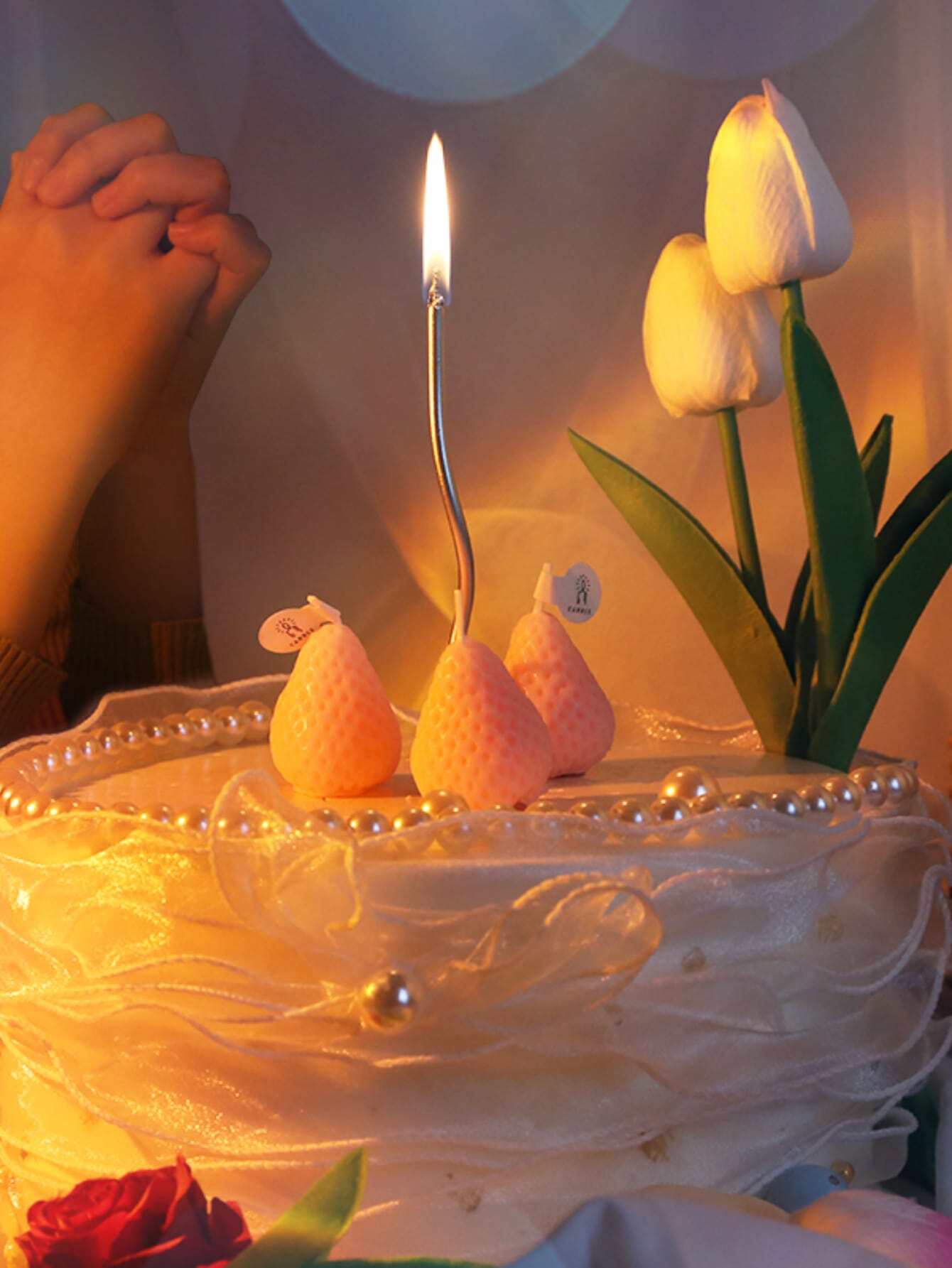 เทียนวันเกิดแบบโค้ง 6 ชิ้น/กล่ - Supplies Of Candle บทวิจารณ์และราคา