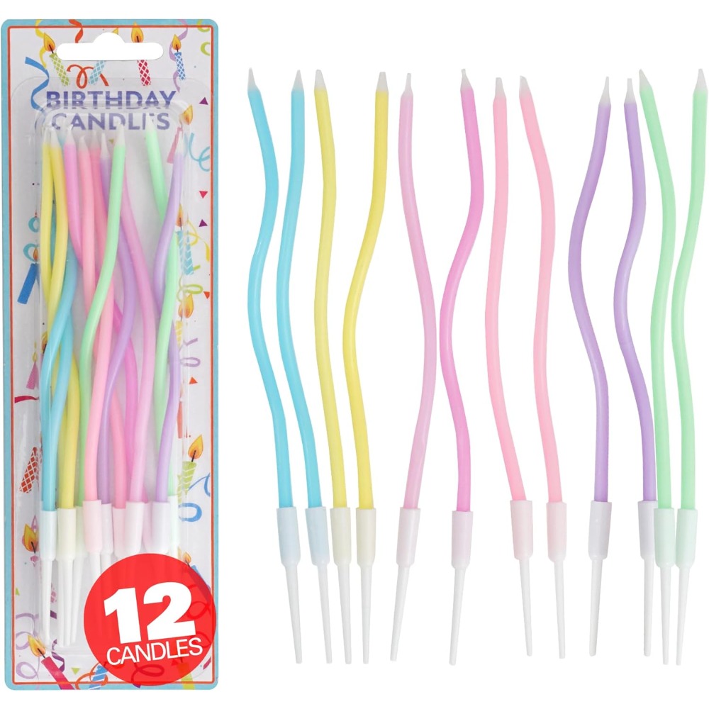 ชุดเทียนวันเกิดลายเกลียวสีรุ้ง - Supplies Of Candle บทวิจารณ์และราคา