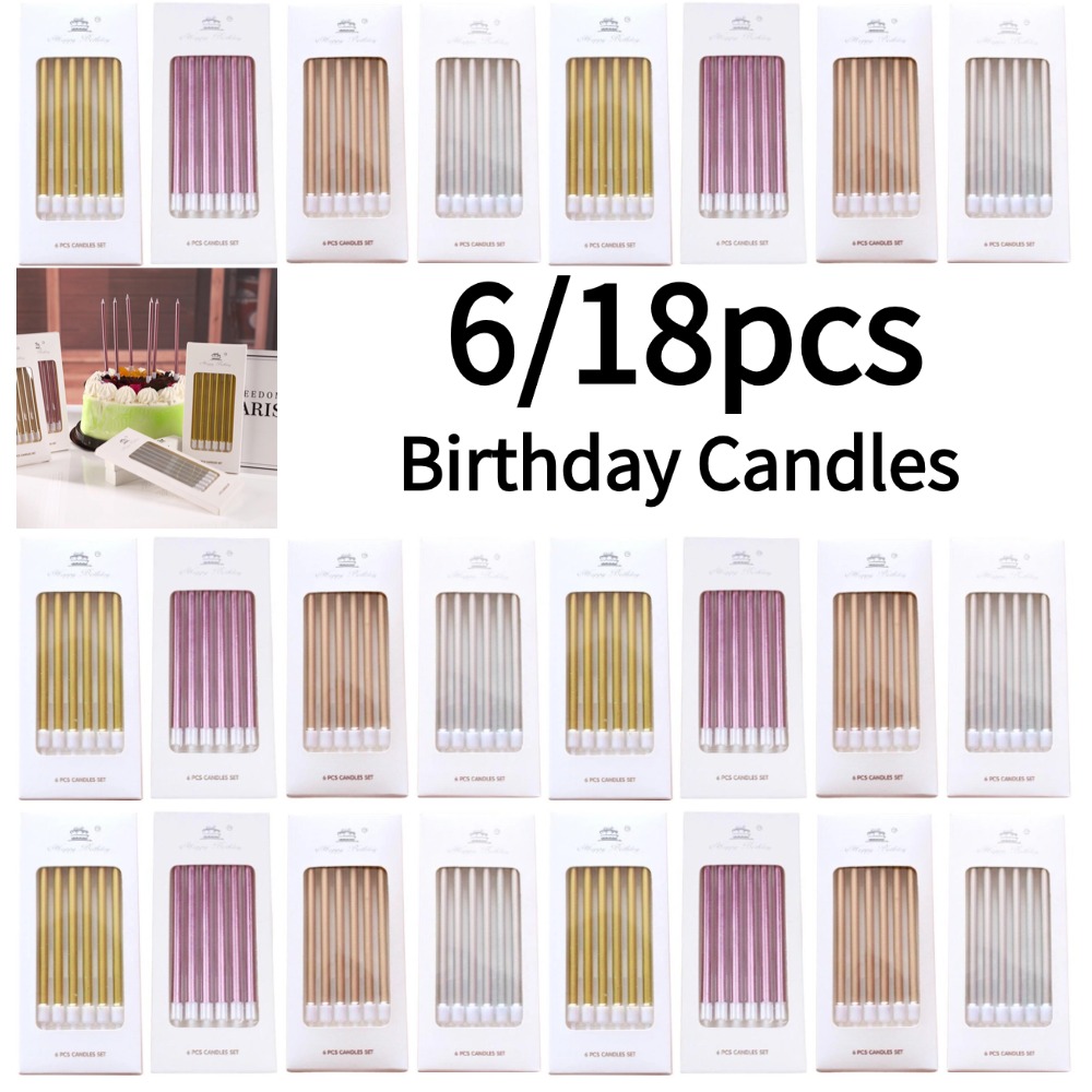 เทียนวันเกิดโลหะสีทองเงิน 6/18 - Supplies Of Candle บทวิจารณ์และราคา